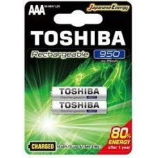 Toshiba Rechargeable Battery 950  AAA (NI--MH/1.2 V ) / 2 Pcs